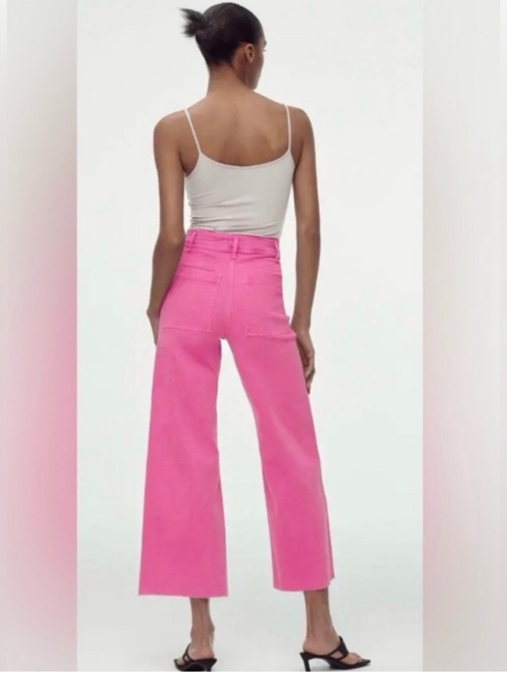 ZARA - ZW The Marine Straight Jeans in Pink - Absolutely adorable! - Picture 2 of 8